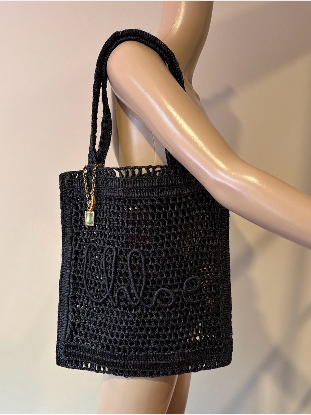 Chloe' Summer Banana RaffiaTote Bag - Brand New